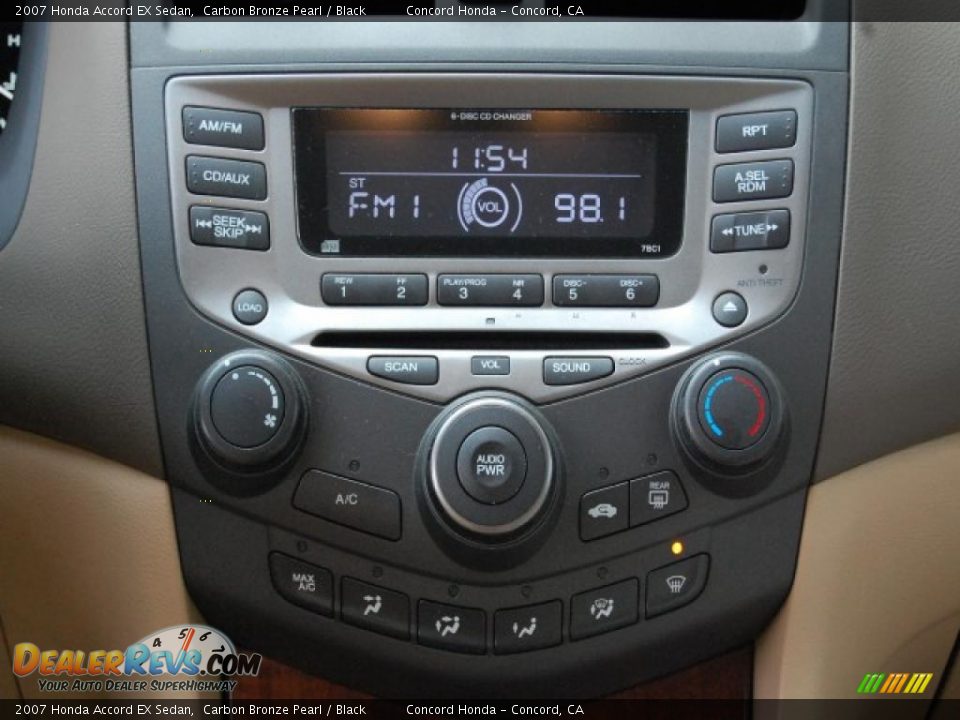 2007 Honda Accord EX Sedan Carbon Bronze Pearl / Black Photo #13