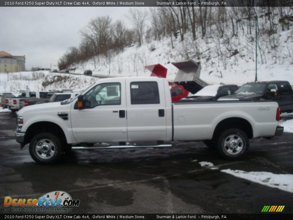 2010 Ford F250 Super Duty XLT Crew Cab 4x4 Oxford White / Medium Stone Photo #6