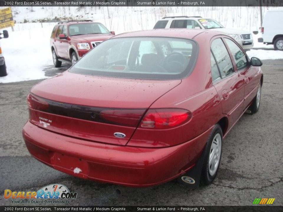 2002 Ford Escort SE Sedan Toreador Red Metallic / Medium Graphite Photo #3