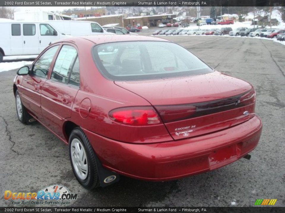 2002 Ford Escort SE Sedan Toreador Red Metallic / Medium Graphite Photo #5