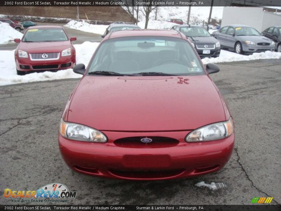 2002 Ford Escort SE Sedan Toreador Red Metallic / Medium Graphite Photo #11