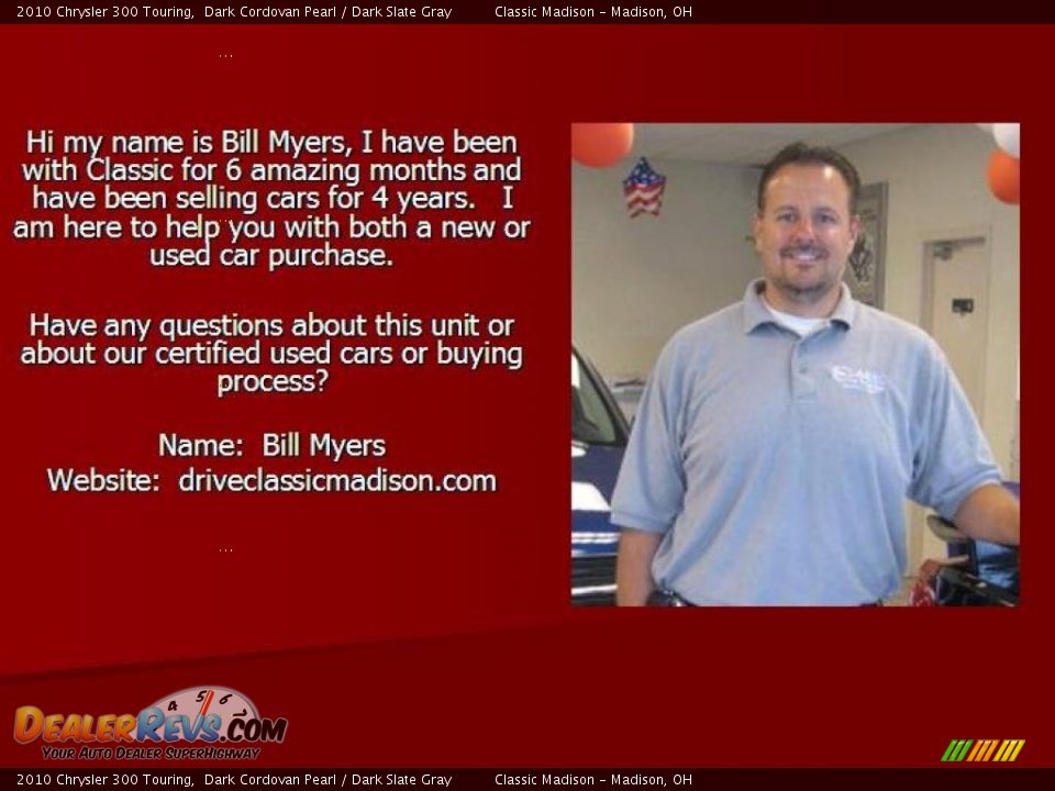 2010 Chrysler 300 Touring Dark Cordovan Pearl / Dark Slate Gray Photo #13