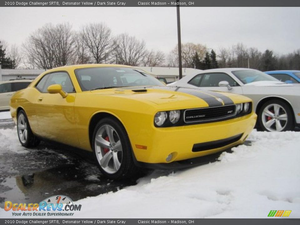 2010 Dodge Challenger SRT8 Detonator Yellow / Dark Slate Gray Photo #3