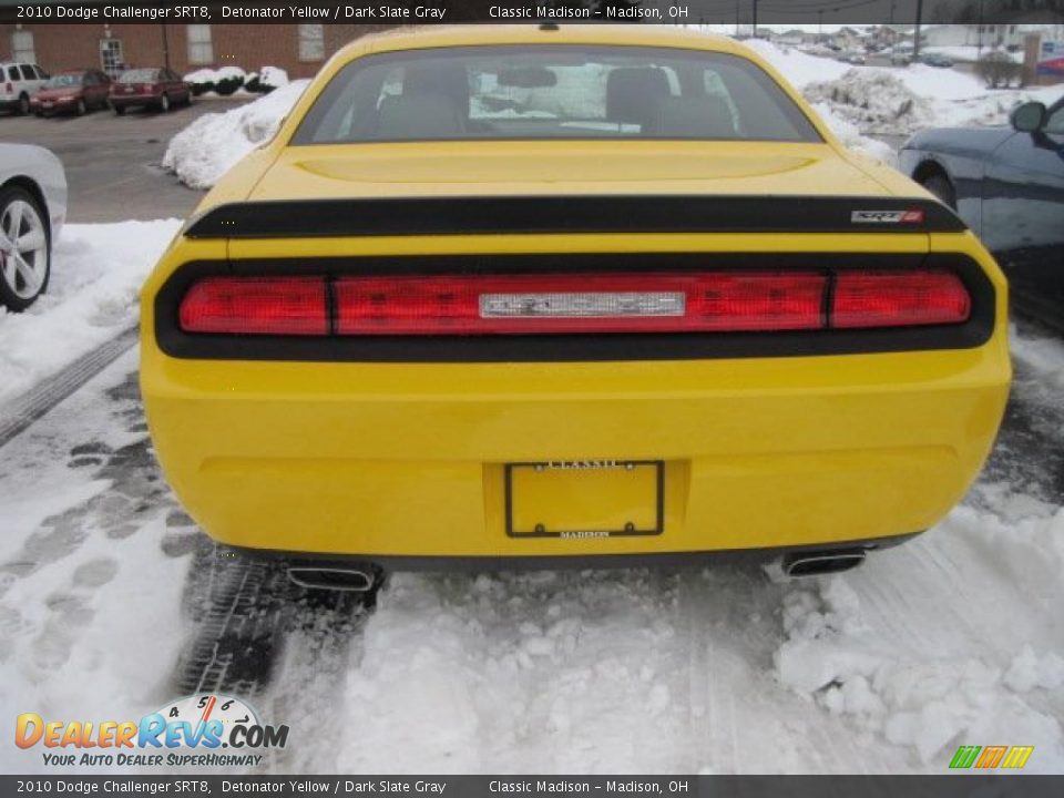 2010 Dodge Challenger SRT8 Detonator Yellow / Dark Slate Gray Photo #4