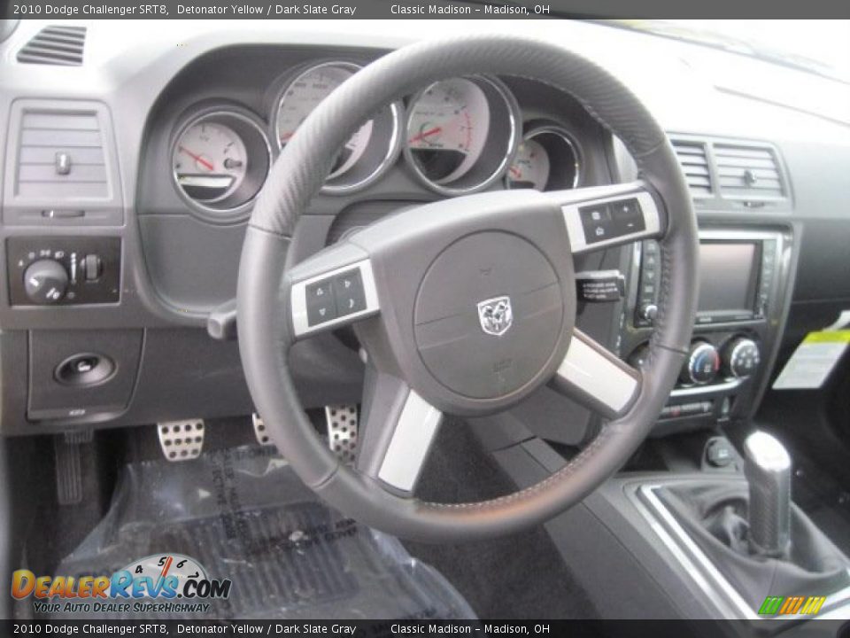 2010 Dodge Challenger SRT8 Detonator Yellow / Dark Slate Gray Photo #12