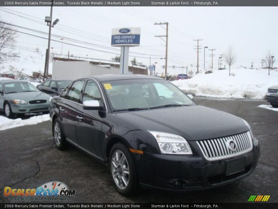 2009 Mercury Sable Premier Sedan Tuxedo Black Metallic / Medium Light Stone Photo #1