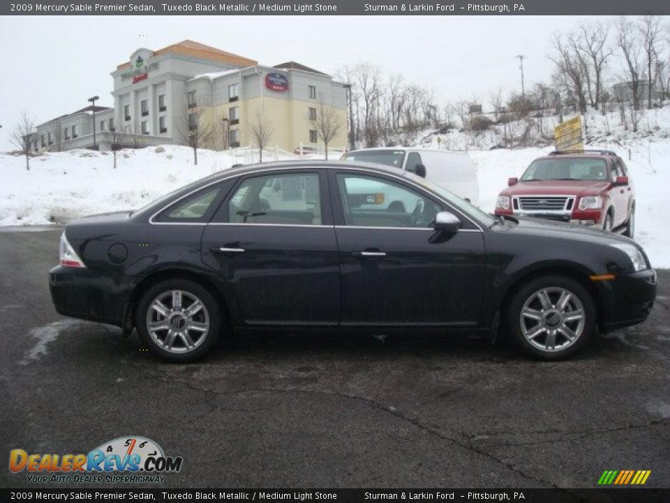 2009 Mercury Sable Premier Sedan Tuxedo Black Metallic / Medium Light Stone Photo #2