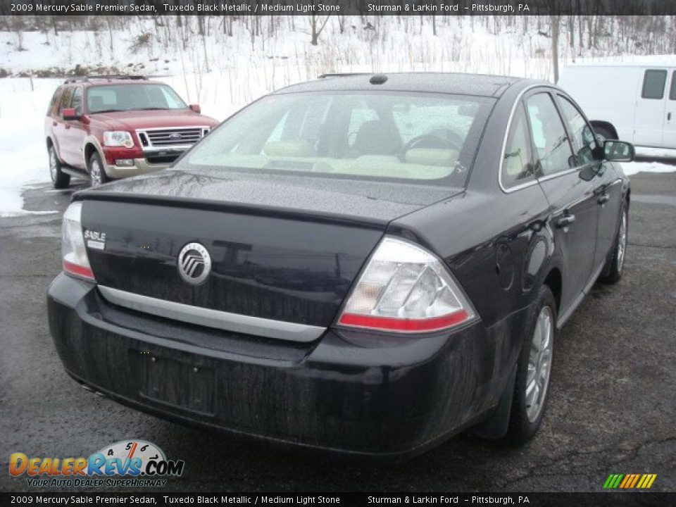 2009 Mercury Sable Premier Sedan Tuxedo Black Metallic / Medium Light Stone Photo #3