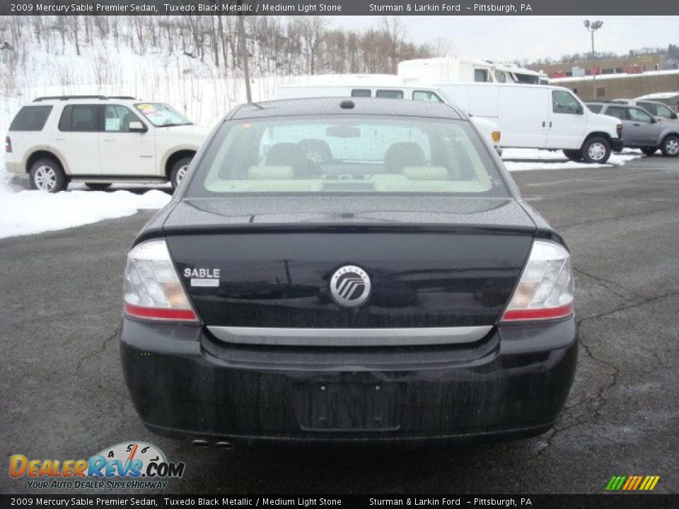 2009 Mercury Sable Premier Sedan Tuxedo Black Metallic / Medium Light Stone Photo #4