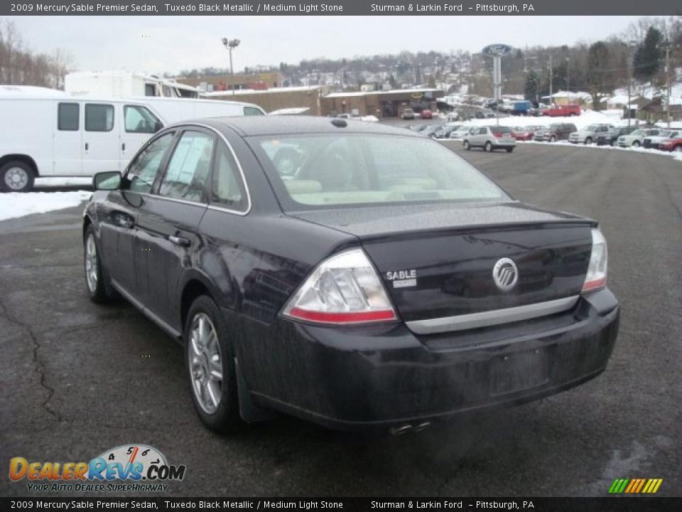 2009 Mercury Sable Premier Sedan Tuxedo Black Metallic / Medium Light Stone Photo #5