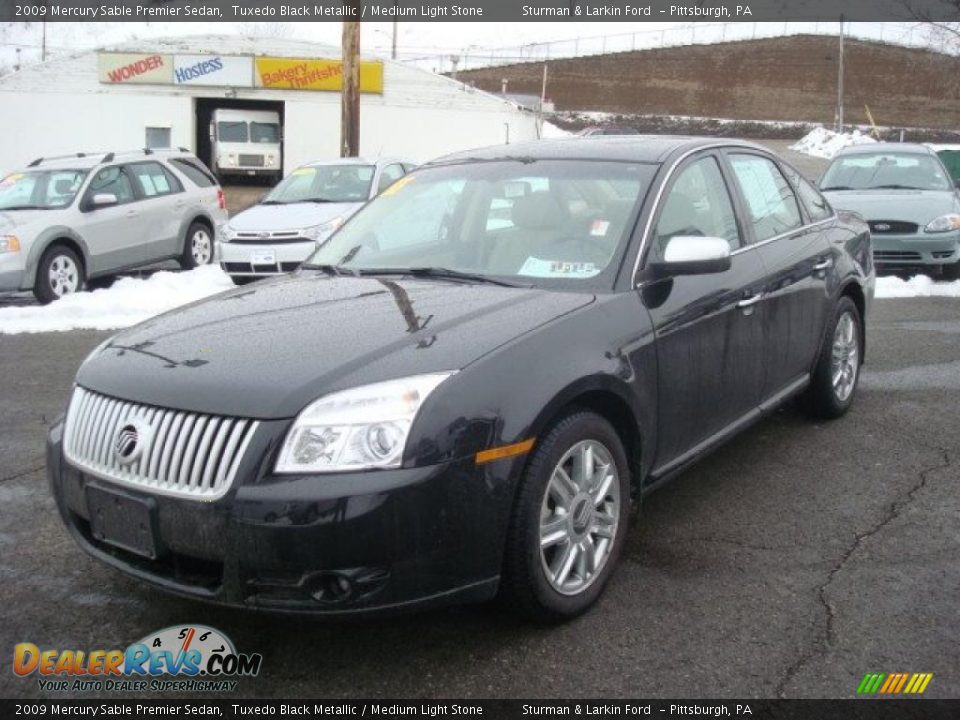 2009 Mercury Sable Premier Sedan Tuxedo Black Metallic / Medium Light Stone Photo #10