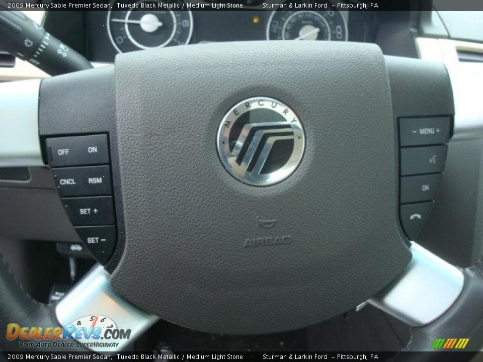 2009 Mercury Sable Premier Sedan Tuxedo Black Metallic / Medium Light Stone Photo #18