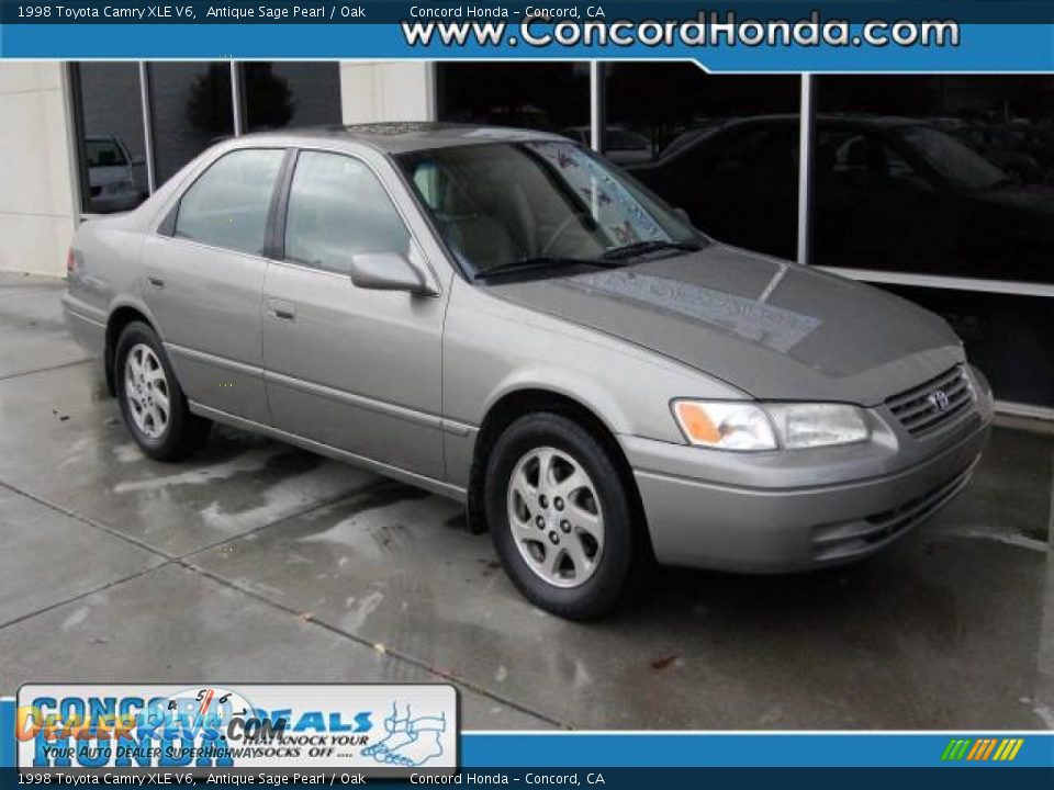 1998 Toyota Camry XLE V6 Antique Sage Pearl / Oak Photo #1