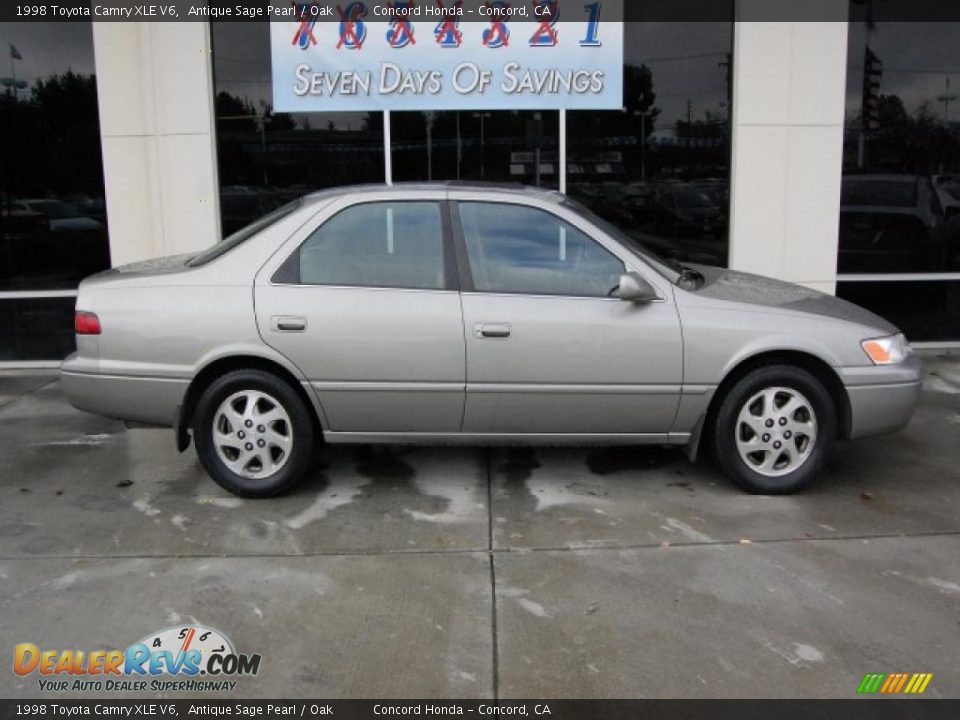 1998 Toyota Camry XLE V6 Antique Sage Pearl / Oak Photo #2