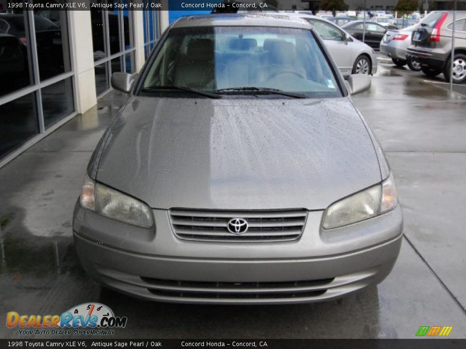 1998 Toyota Camry XLE V6 Antique Sage Pearl / Oak Photo #8