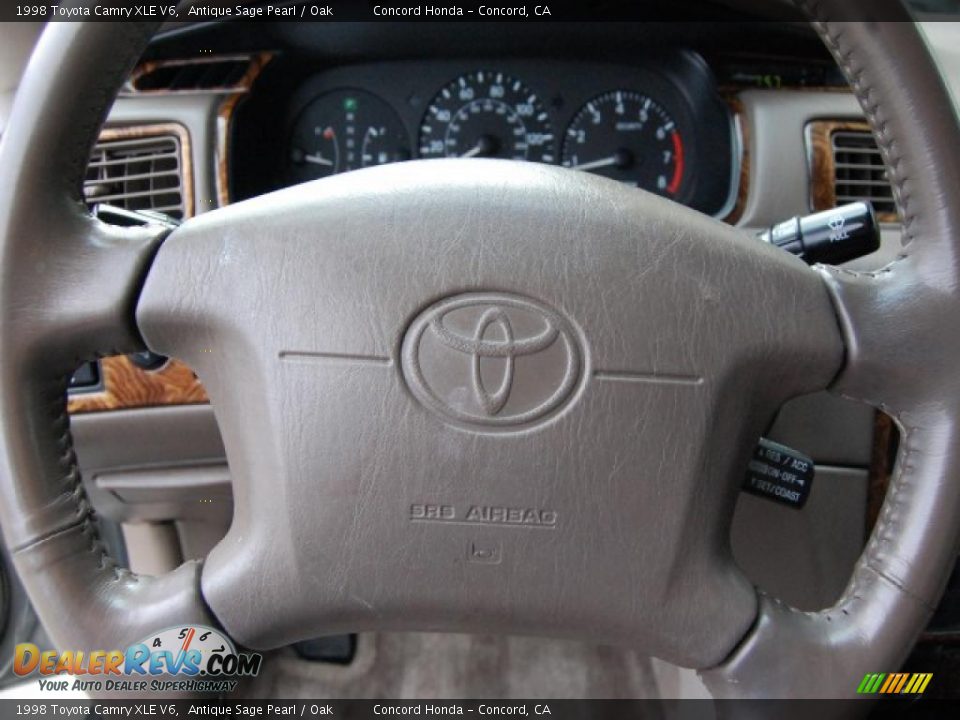1998 Toyota Camry XLE V6 Antique Sage Pearl / Oak Photo #20