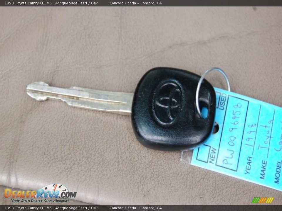 1998 Toyota Camry XLE V6 Antique Sage Pearl / Oak Photo #28