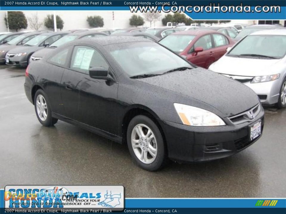 2007 Honda Accord EX Coupe Nighthawk Black Pearl / Black Photo #1
