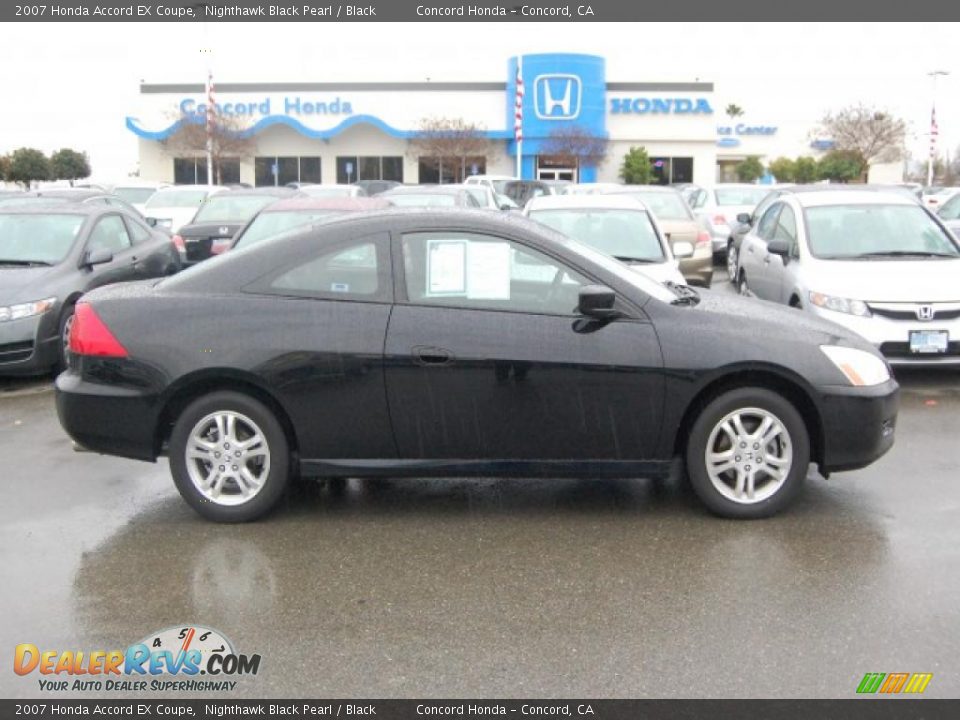 2007 Honda Accord EX Coupe Nighthawk Black Pearl / Black Photo #2