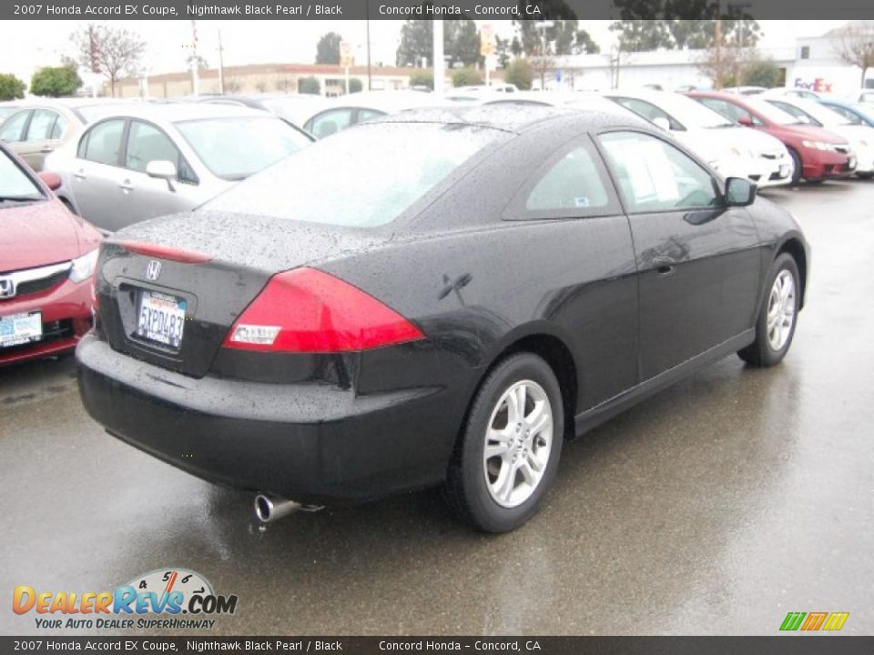 2007 Honda Accord EX Coupe Nighthawk Black Pearl / Black Photo #3