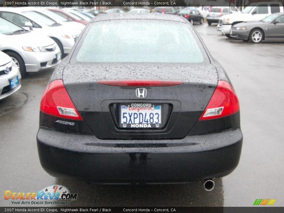 2007 Honda Accord EX Coupe Nighthawk Black Pearl / Black Photo #4