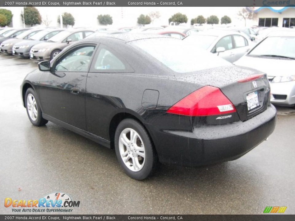 2007 Honda Accord EX Coupe Nighthawk Black Pearl / Black Photo #5
