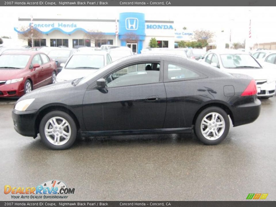 2007 Honda Accord EX Coupe Nighthawk Black Pearl / Black Photo #6