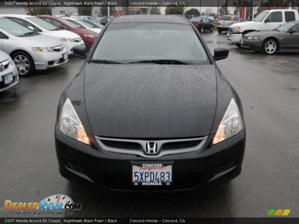 2007 Honda Accord EX Coupe Nighthawk Black Pearl / Black Photo #8