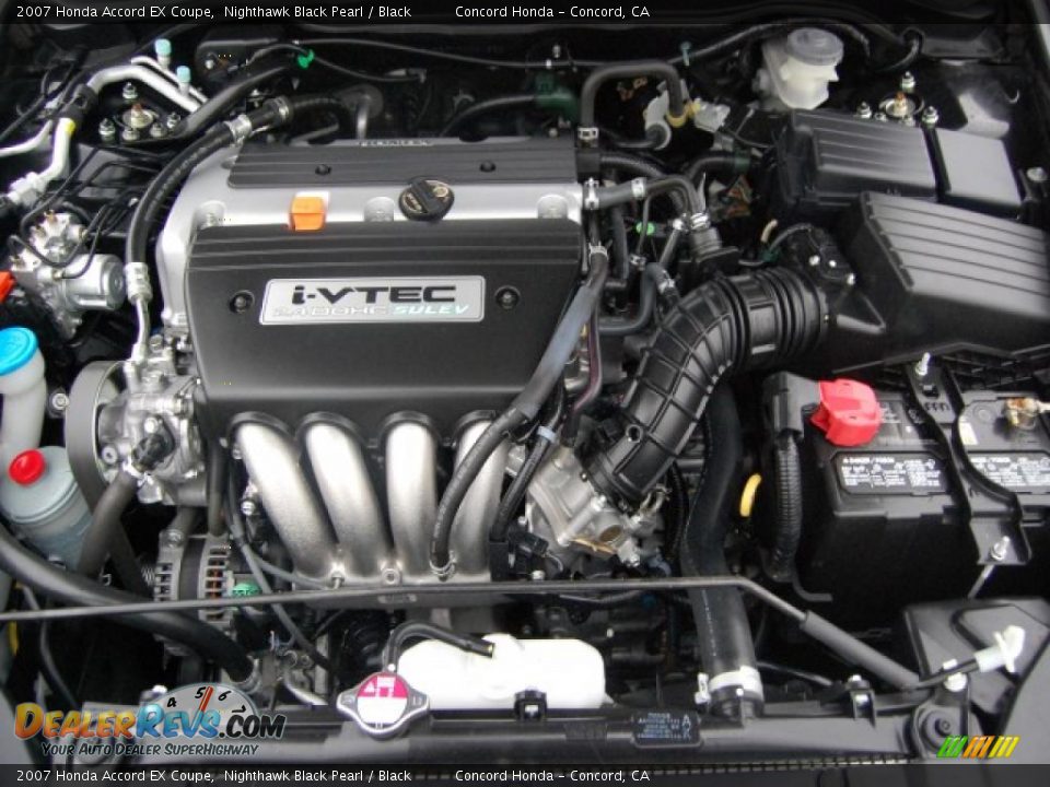 2007 Honda Accord EX Coupe Nighthawk Black Pearl / Black Photo #9