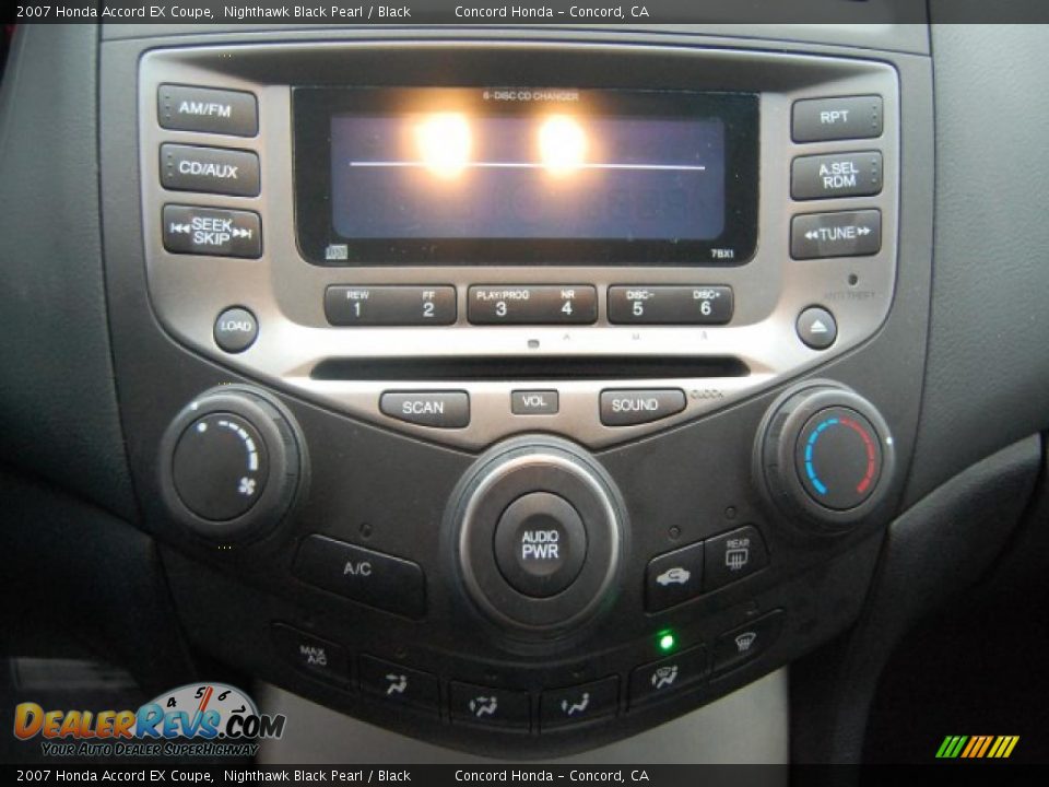 2007 Honda Accord EX Coupe Nighthawk Black Pearl / Black Photo #13