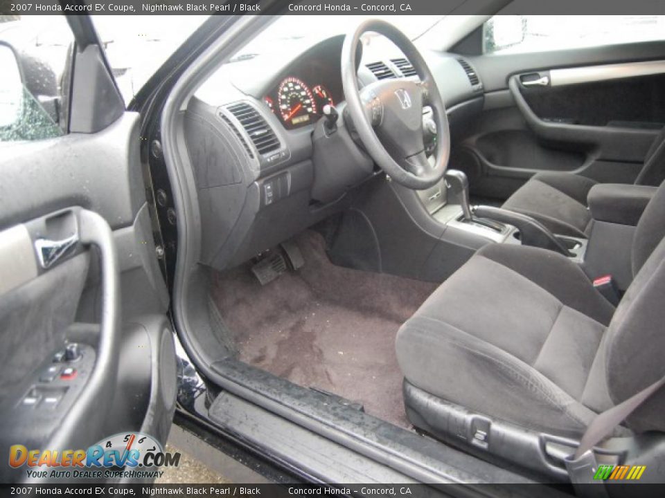 2007 Honda Accord EX Coupe Nighthawk Black Pearl / Black Photo #16
