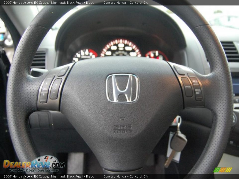 2007 Honda Accord EX Coupe Nighthawk Black Pearl / Black Photo #20