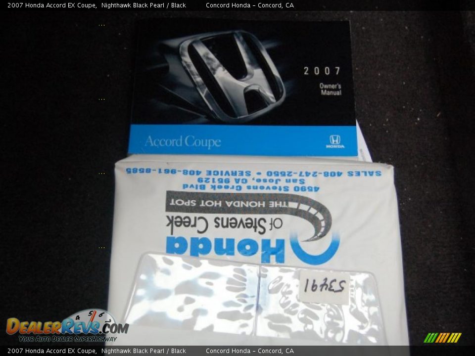 2007 Honda Accord EX Coupe Nighthawk Black Pearl / Black Photo #25