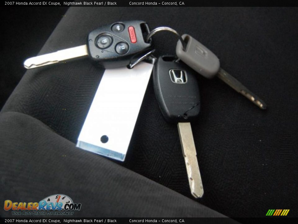 2007 Honda Accord EX Coupe Nighthawk Black Pearl / Black Photo #28