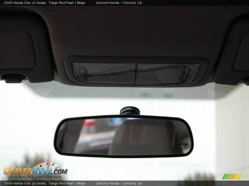 2009 Honda Civic LX Sedan Tango Red Pearl / Beige Photo #14
