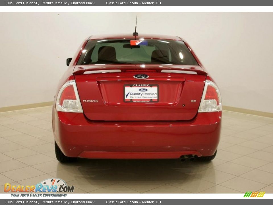 2009 Ford Fusion SE Redfire Metallic / Charcoal Black Photo #6