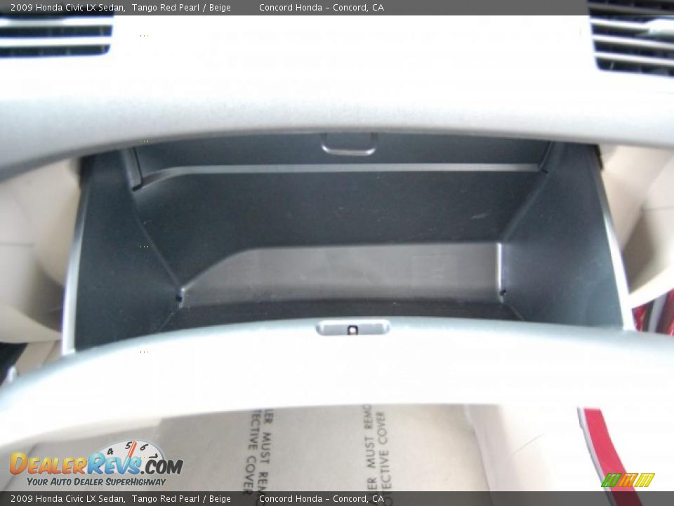 2009 Honda Civic LX Sedan Tango Red Pearl / Beige Photo #25