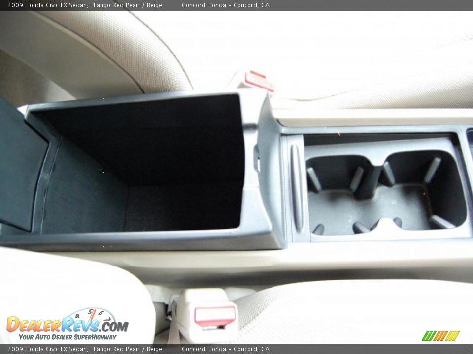 2009 Honda Civic LX Sedan Tango Red Pearl / Beige Photo #26