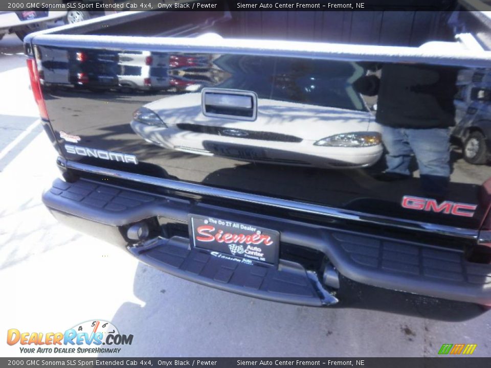 2000 GMC Sonoma SLS Sport Extended Cab 4x4 Onyx Black / Pewter Photo #3