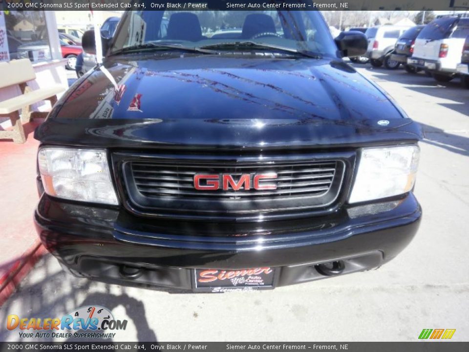 2000 GMC Sonoma SLS Sport Extended Cab 4x4 Onyx Black / Pewter Photo #7