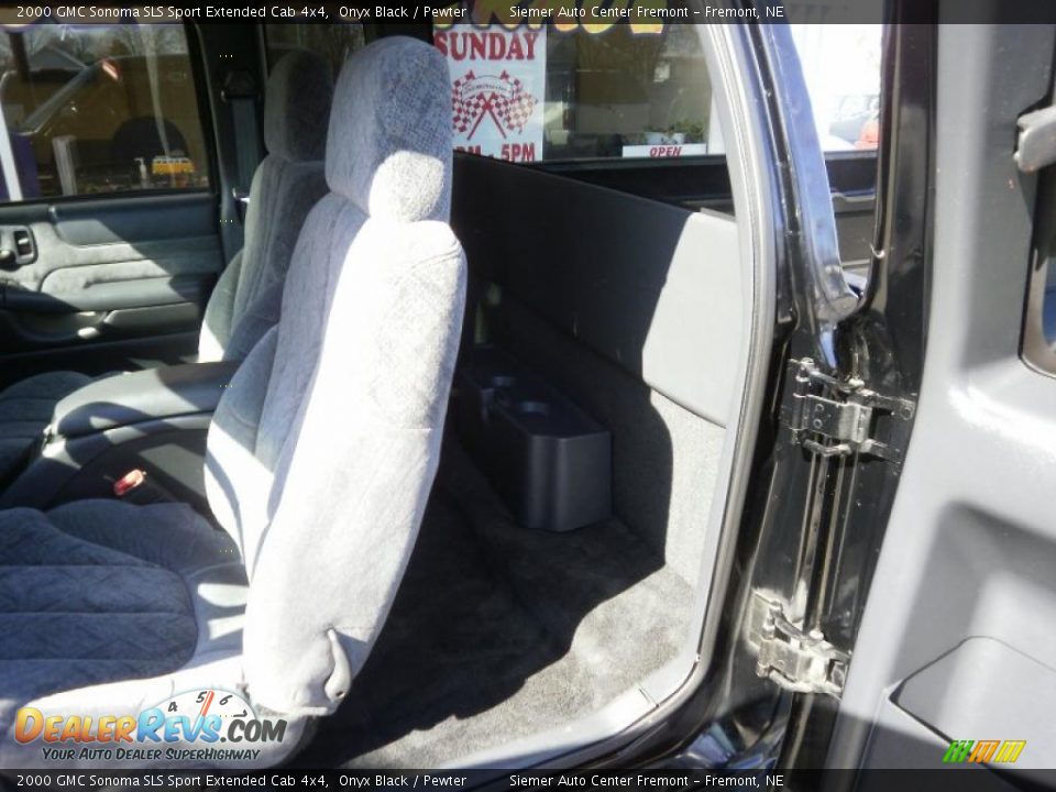 2000 GMC Sonoma SLS Sport Extended Cab 4x4 Onyx Black / Pewter Photo #12