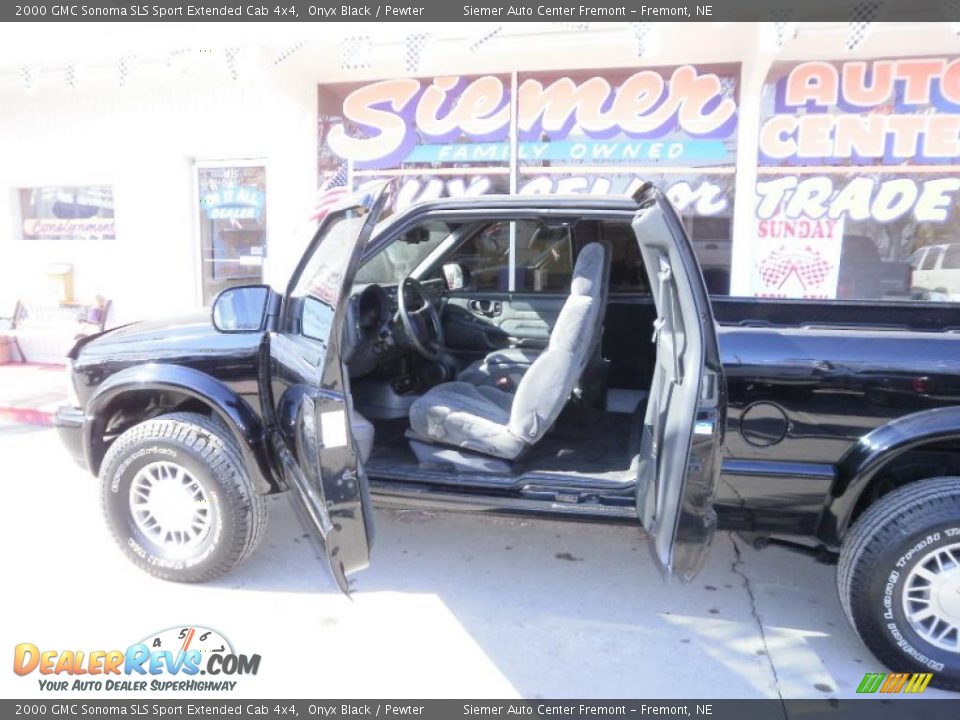 2000 GMC Sonoma SLS Sport Extended Cab 4x4 Onyx Black / Pewter Photo #19