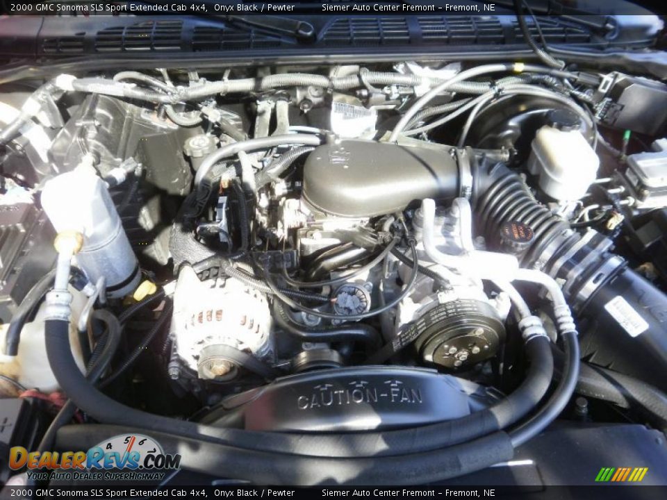 2000 GMC Sonoma SLS Sport Extended Cab 4x4 Onyx Black / Pewter Photo #23
