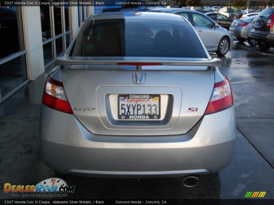 2007 Honda Civic Si Coupe Alabaster Silver Metallic / Black Photo #4