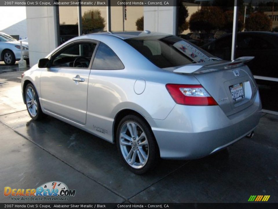 2007 Honda Civic Si Coupe Alabaster Silver Metallic / Black Photo #5