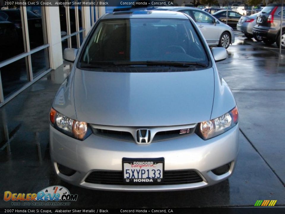 2007 Honda Civic Si Coupe Alabaster Silver Metallic / Black Photo #8