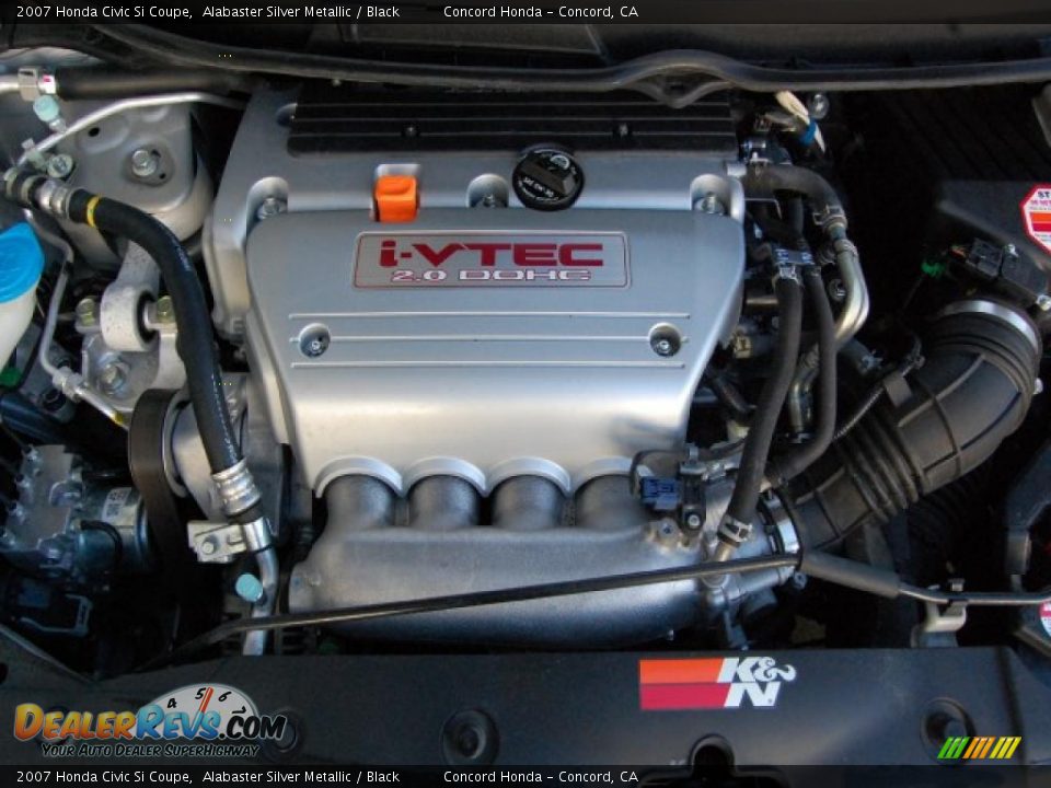 2007 Honda Civic Si Coupe Alabaster Silver Metallic / Black Photo #9