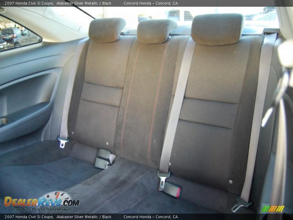 2007 Honda Civic Si Coupe Alabaster Silver Metallic / Black Photo #11