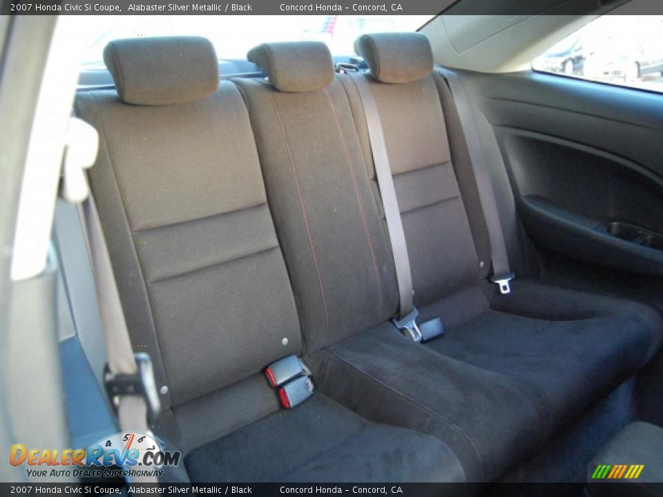 2007 Honda Civic Si Coupe Alabaster Silver Metallic / Black Photo #15