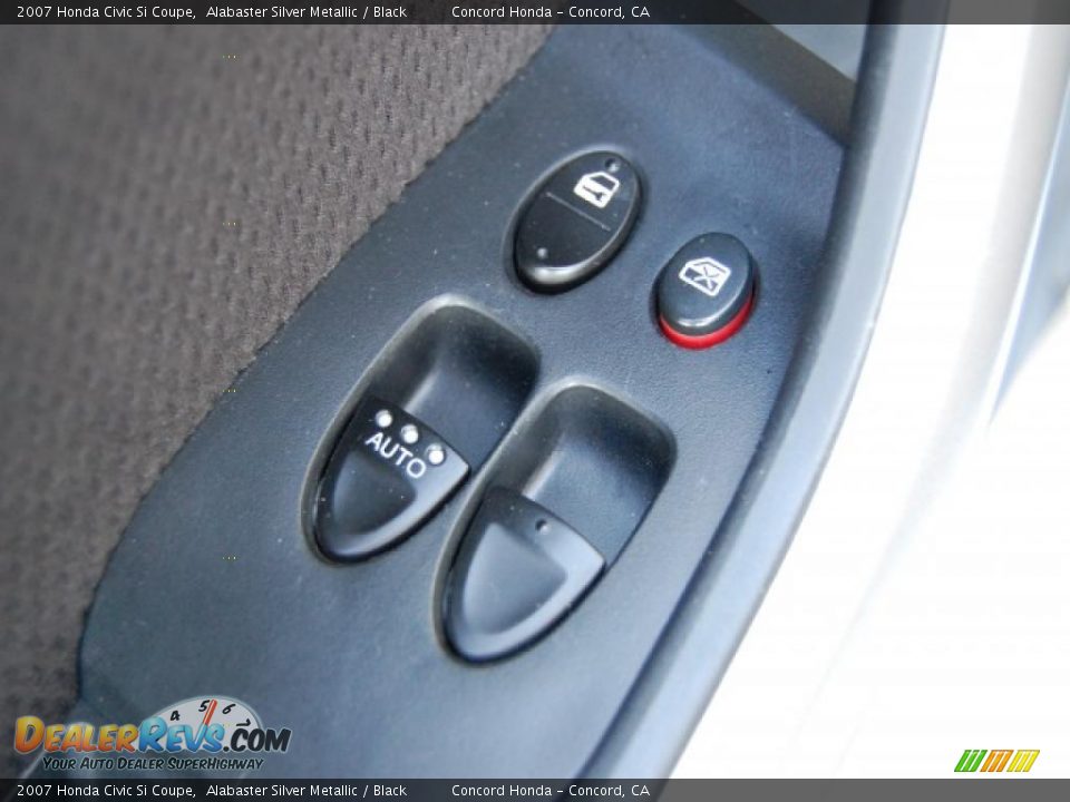 2007 Honda Civic Si Coupe Alabaster Silver Metallic / Black Photo #17